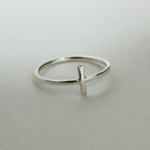 silver cross ring