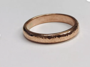 Copper Ring for men  6mm Textured
