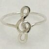 treble clef ring silver