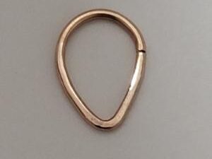 Pear-shaped hoop earring Septum ring V shape