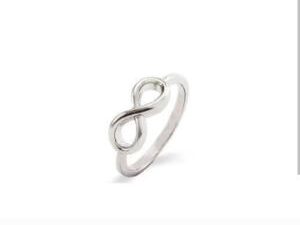 Infinity ring Minimalist sterling silver 925